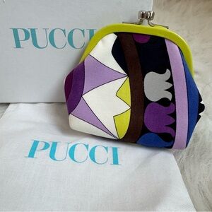 Authentic Emilio pucci kisslock mini coin bag wallet